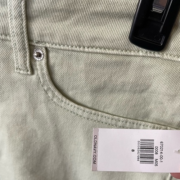 Old Navy|OG Shorts High Rise Denim, Pastel Mint Denim in High Rise—Size 8•••NWT - Picture 6 of 9